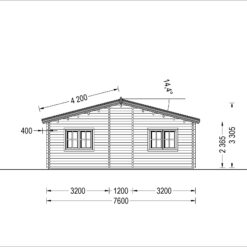 Sommerhus JULIA 103 m², (44+44 mm)