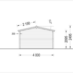 Trehytte KING 20 m² (44 mm)