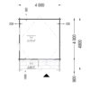 Trehytte KING 20 m² (44 mm)