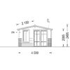 Trehytte KING 20 m² (44 mm)
