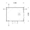 Trehytte MARTA 20 m² (5×4 m), 44 mm