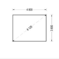 Trehytte MARTA 20 m² (5×4 m), 44 mm