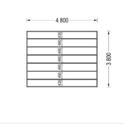 Trehytte MARTA 20 m² (5×4 m), 44 mm