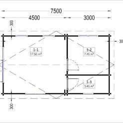 Hagehus MAX (44 mm), 4.2×7.5 m, 32 m²