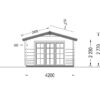 Hagehus MAX (44 mm), 4.2×7.5 m, 32 m²