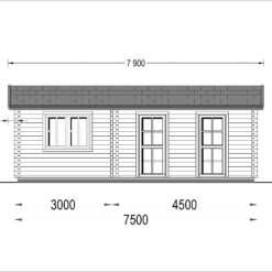 Hagehus MAX (44 mm), 4.2×7.5 m, 32 m²