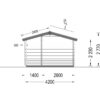 Hagehus MAX (44 mm), 4.2×7.5 m, 32 m²