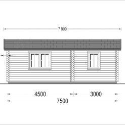 Hagehus MAX (44 mm), 4.2×7.5 m, 32 m²