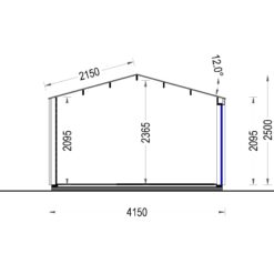 Redskapsbod PIA 12m² (34 mm + 19 mm trekledning)