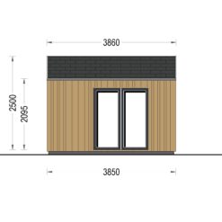 Redskapsbod PIA 15 m² (34 mm + 19 mm trekledning) 