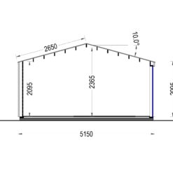 Redskapsbod PIA 15 m² (34 mm + 19 mm trekledning) 