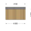 Redskapsbod TINA 12 m² (34 mm + trekledning)