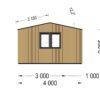 Redskapsbod TINA 12 m² (34 mm + trekledning)