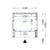 Redskapsbod TINA 12 m² (34 mm + trekledning)