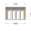 Redskapsbod TINA 12 m² (34 mm + trekledning)
