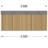 Havehuse TINA 16.5 m², 5.5×4 m, (34 mm + træbeklædning) 
