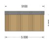 Redskapsbod TINA 15 m² (34 mm + trekledning)