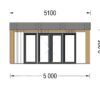 Redskapsbod TINA 15 m² (34 mm + trekledning)