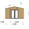 Hagehus TINA 20 m², 7×4 m (34 mm + trekledning) 