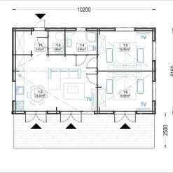 Sommerhus SELENE 63 m² (44 mm + trekledning)