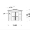 Trehytte STRONGHOLD (44 mm), 3×6 m