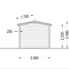 Trehytte STRONGHOLD (44 mm), 3×6 m