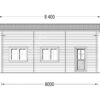 Garage til Campingvogn (44 mm), 4×8 m, 32 m²