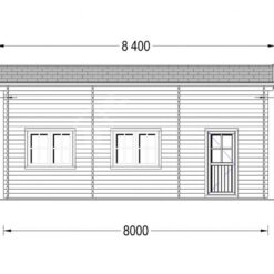 Garage til Campingvogn (44 mm), 4×8 m, 32 m²