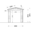 Garage til Campingvogn (44 mm), 4×8 m, 32 m²