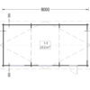 Garage til Campingvogn (44 mm), 4×8 m, 32 m²
