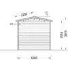 Garage til Campingvogn (44 mm), 4×8 m, 32 m²