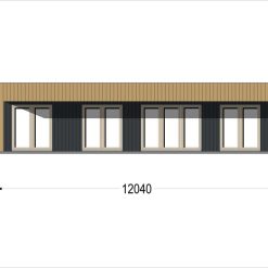 Trehus KAYA 2 – Midi (44 mm + trekledning), 64 m²