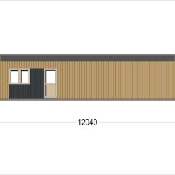 Trehus KAYA 2 – Midi (44 mm + trekledning), 64 m²