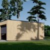 Garasje med flatt tak SILVIA DUO F (34 mm + trekledning), 6×6 m, 36 m²
