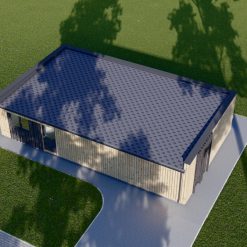 Trehus med kledning KAYA 3 (44 mm + trekledning), 70 m²