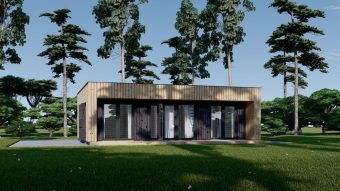 Liten trehytte KAYA 1 (44 mm + trekledning), 48 m²
