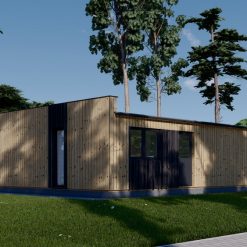 Trehus KAYA 2 – Midi (44 mm + trekledning), 64 m²