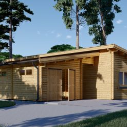 Trevilla med Flatt Tak BERTA (66 mm / 44 mm + 44 mm), 105 m²