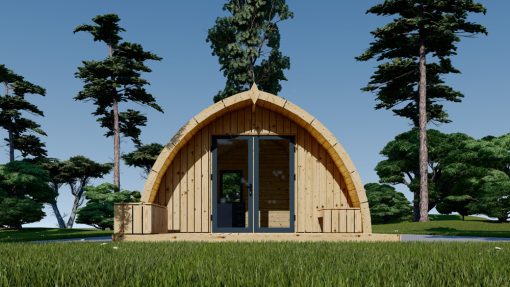 Trehytte BRETA (44 mm), 4×6 m, 24 m²