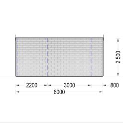 Trehytte BRETA (44 mm), 4×6 m, 24 m²