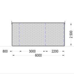 Trehytte BRETA (44 mm), 4×6 m, 24 m²