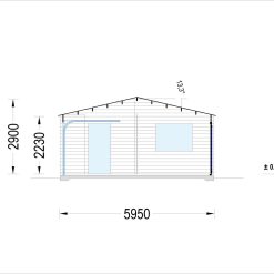 Trippel tregarasje SILVIA TRIO, 9×6 m, 54 m² (34 mm + trekledning)