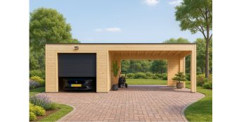 Garasje BIZON 24 m² + Carport 36 m²