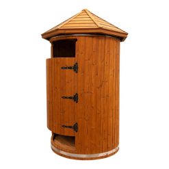 Rund utendørs dusj i tre Ø1.1 m