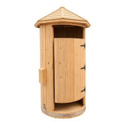 Rund utendørs dusj i tre Ø1.1 m